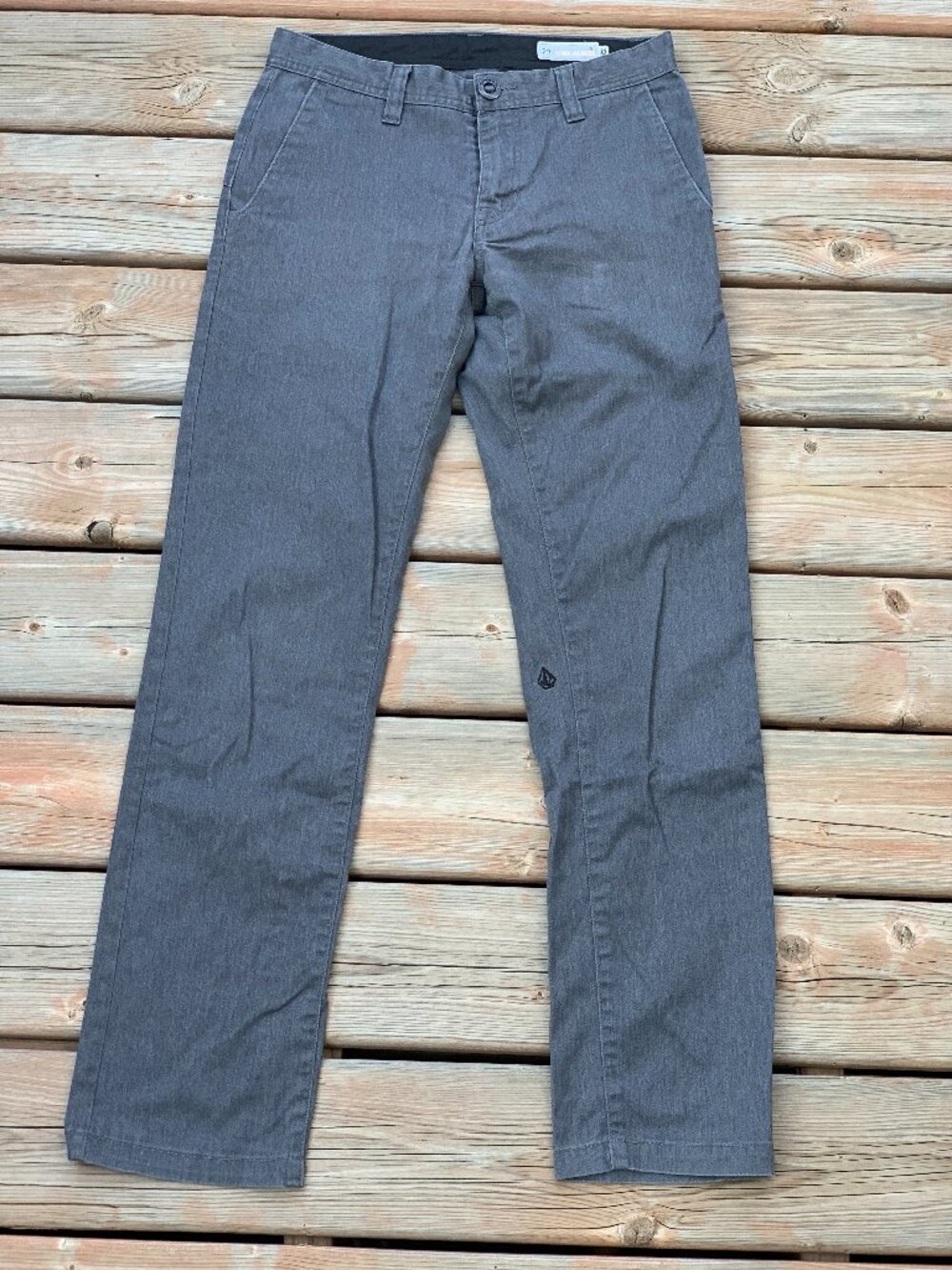 Volcom True To This Pants Mens 29 Gray Casual Chino Skateboarding Urban Workwear